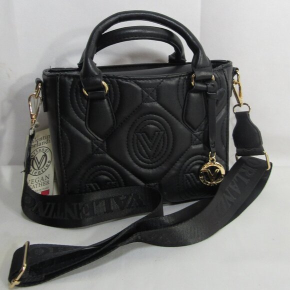 VALENTINO BLACK SWEET LITTLE TOTE NWT, 9" X 7" GUITAR STRAP ADJUSTABLE SNAP CLOS - Picture 2 of 10